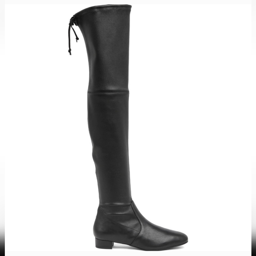 NIB Stuart Weitzman Black Leather Over the Knee High Tall Genna 25 City Boots 5